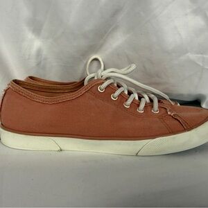 Sperry Women’s Coral Pink Canvas Sneakers Size 8.5